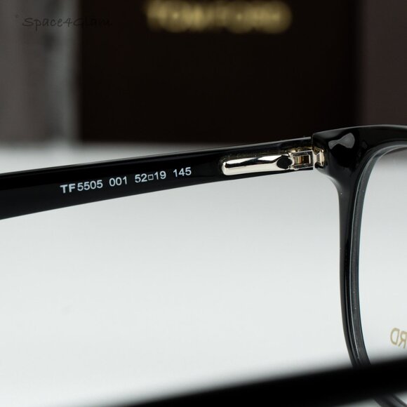 Tom Ford Women Eyeglasses Black Demo Square FT5505 001 NEW AUTHENTIC - Picture 5 of 10
